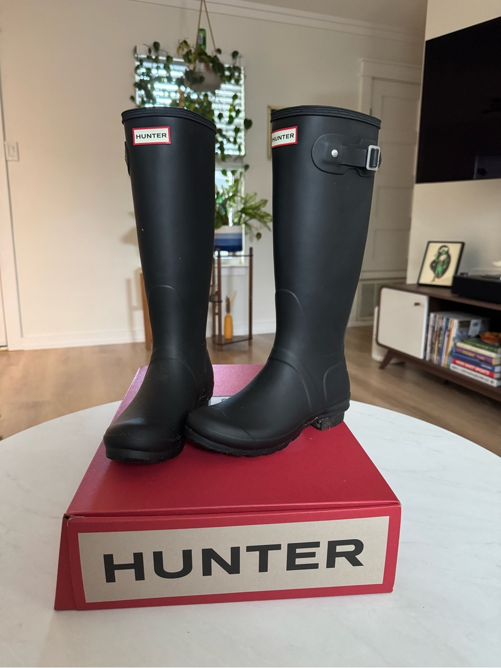 Hunter Matte Black Tall Waterproof Boots